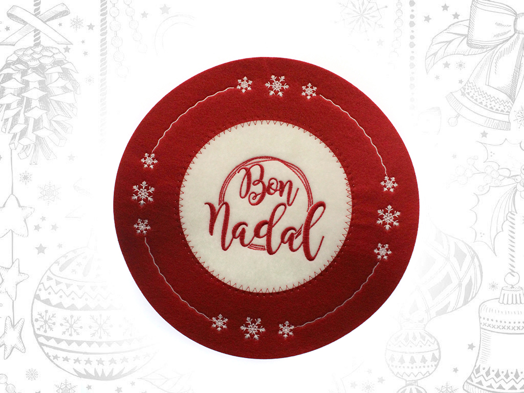 SALVAMANTEL REDONDO ROJO BON NADAL cod. 9321734