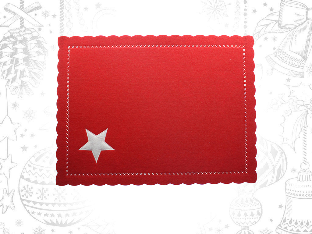 SALVAMANTEL RECTANGULAR ROJO ESTRELLA cod. 9321757