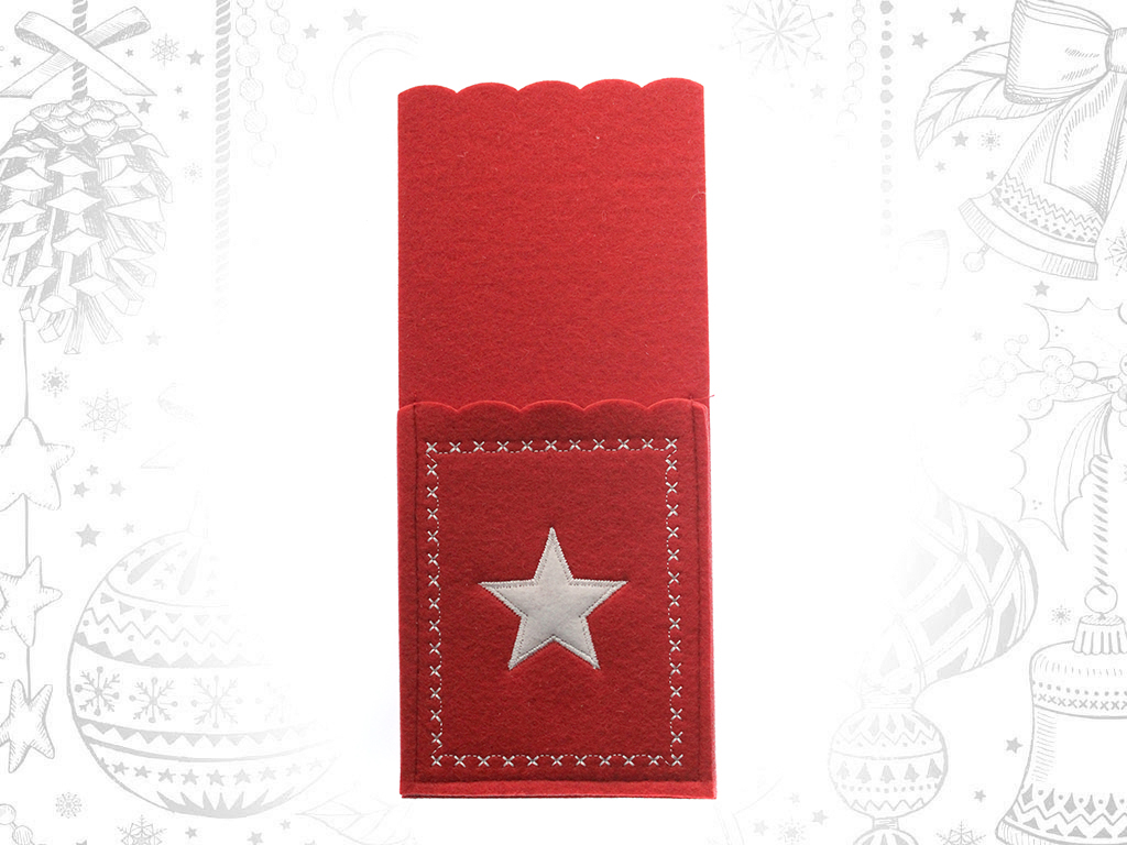 BOLSA CUBIERTO ROJO ESTRELLA cod. 9321761