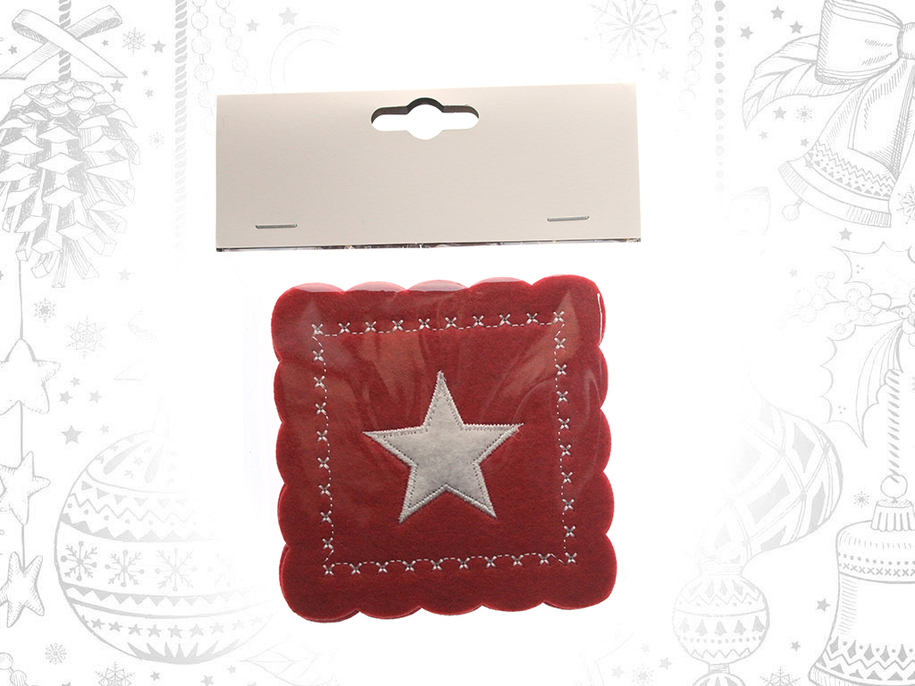 POSAVASOS ROJO ESTRELLA cod. 9321763