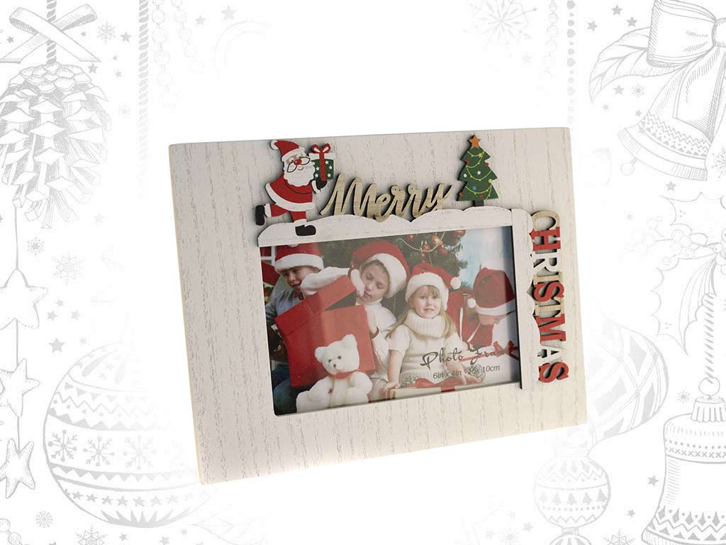 PORTAFOTO 10X15 MDF XMAS SANTA MERRY cod. 9321840