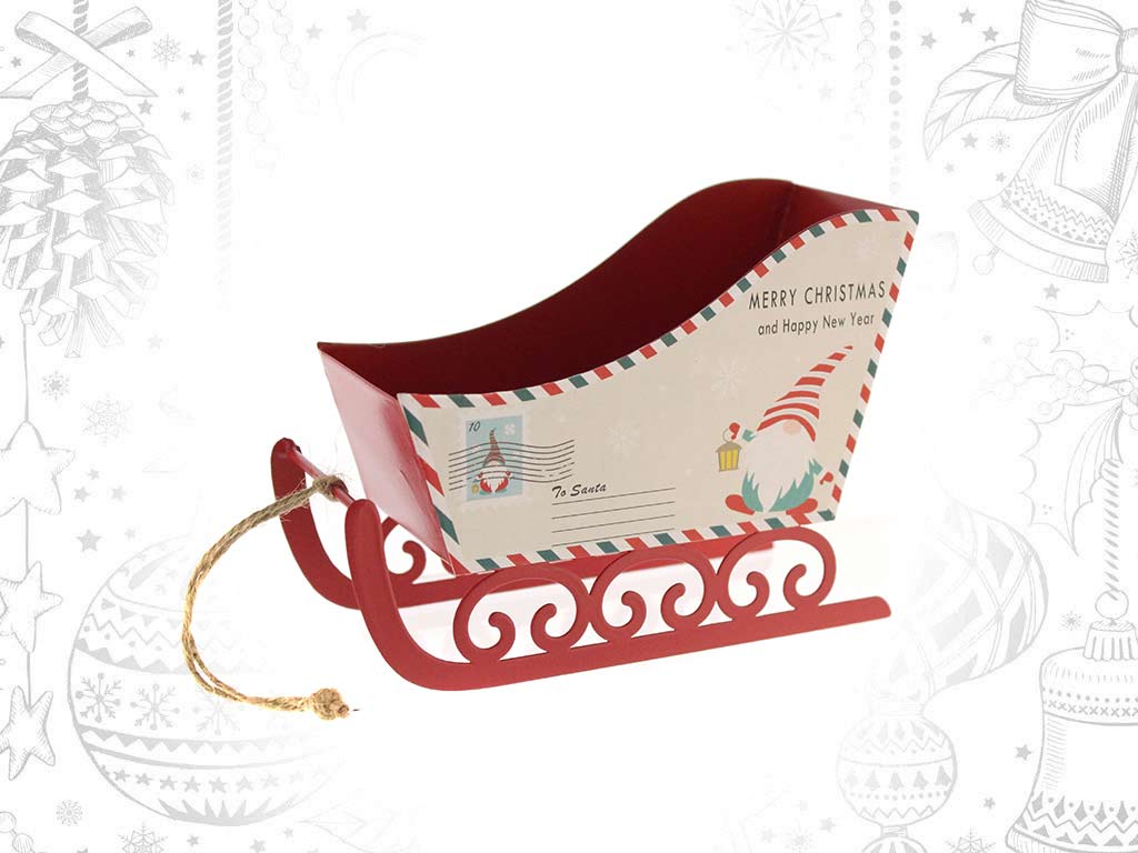 COLGANTE TRINEO ROJO LETTERS TO SANTA cod. 9321882