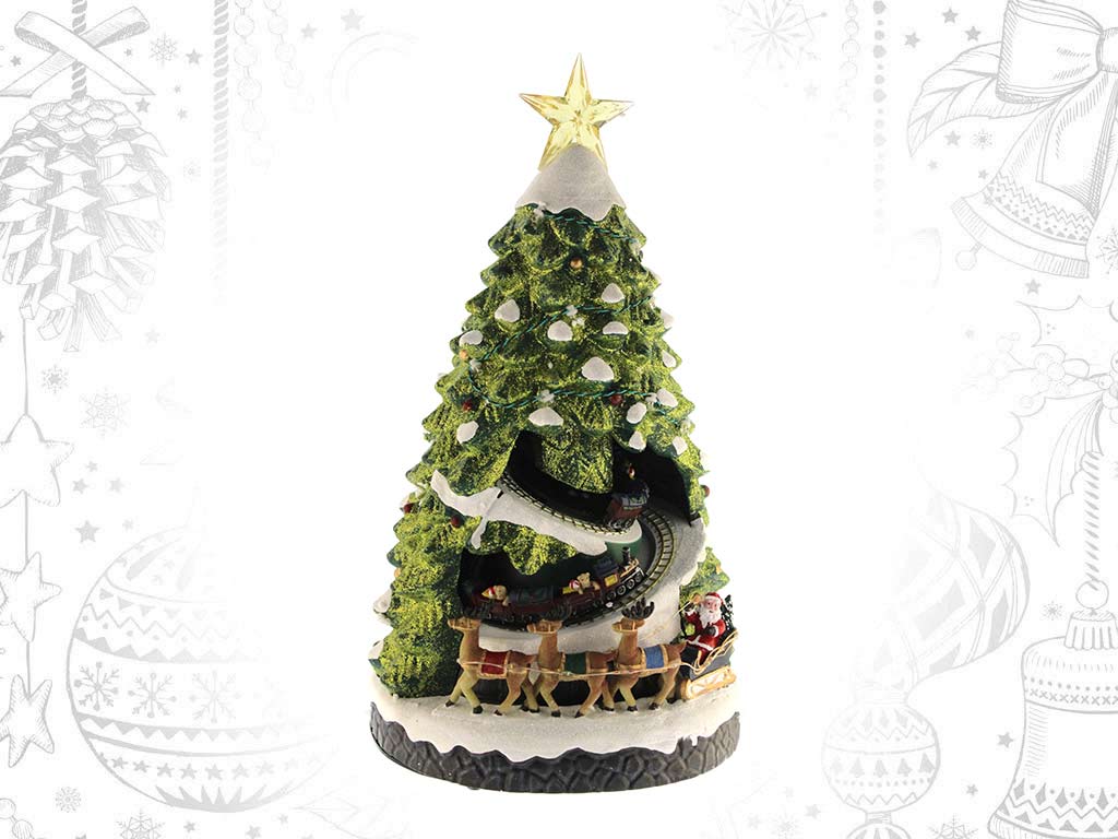 ARBOL TRINEO SANTA MOVIMIENTO LED&MUSIC cod. 9321943