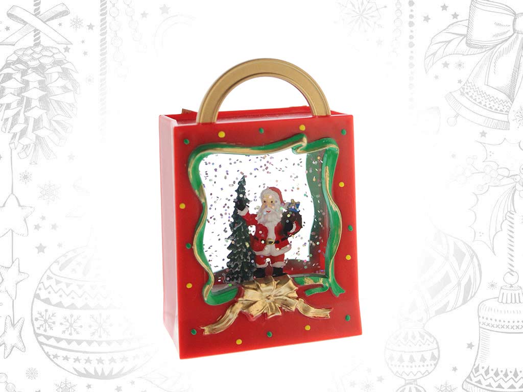 BOLSA REGALO XMAS LED SANTA ROJA cod. 9321954