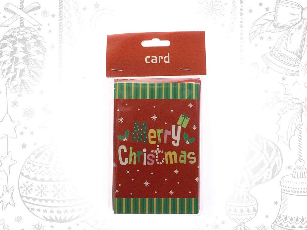 SET 8 TARJETAS FELICITACION MERRY CHRISTMAS cod. 9322055